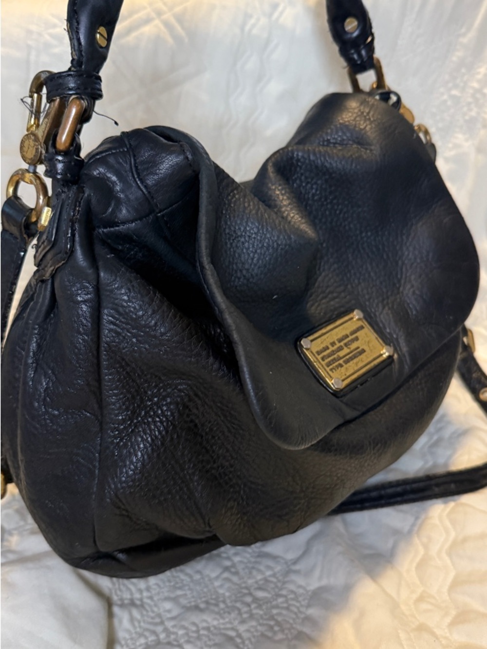 Marc by Marc Jacobs Classic Q Lil Ukita Crossbody Bag Black Leather Vintage - Picture 3 of 16